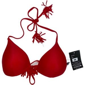 OcenaSun10 Two Piece Red Bathing Suit